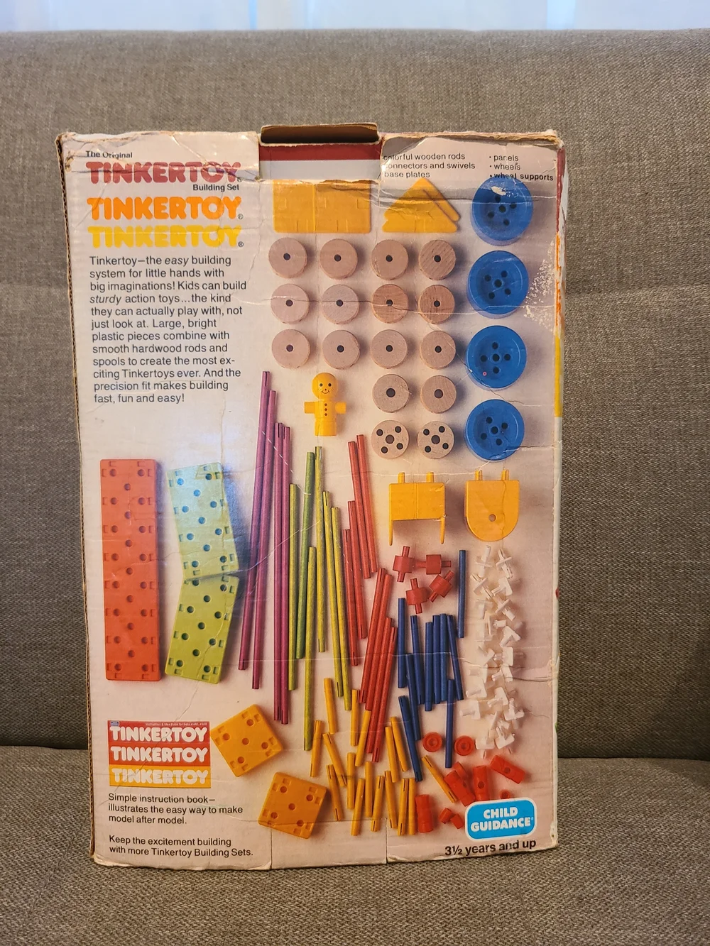 Vintage Child Guidance (CBS Toys) Tinkertoy Set #440
